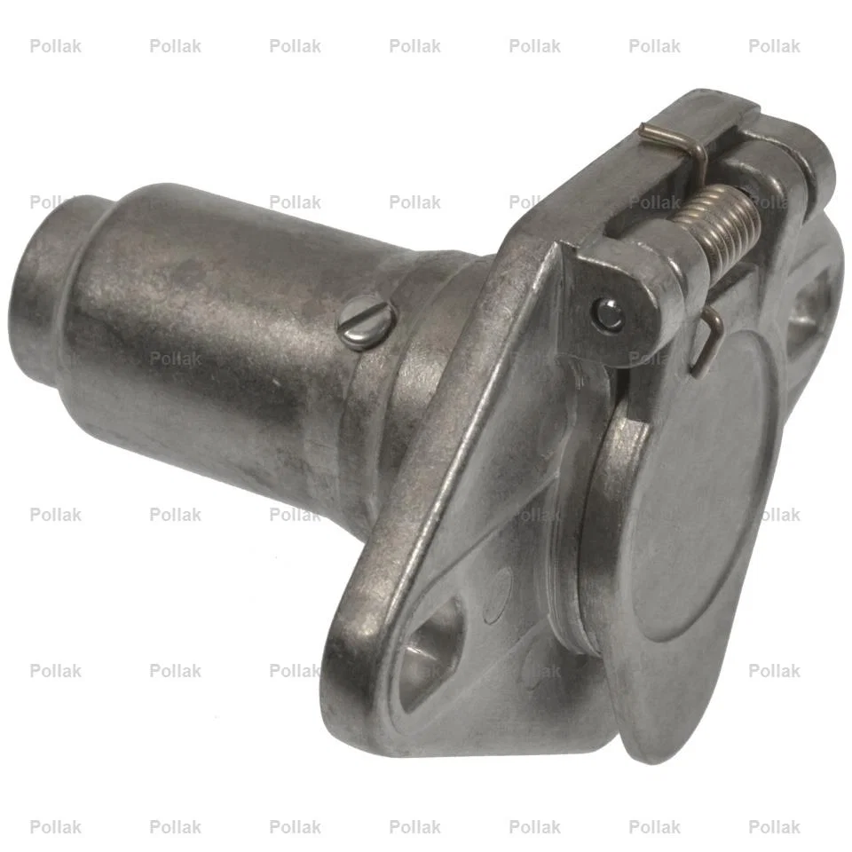 11-609 – POLLAK Trailer Wiring Connector, Vehicle Side 6 Way Socket Concealed Terminals Die Cast Housing